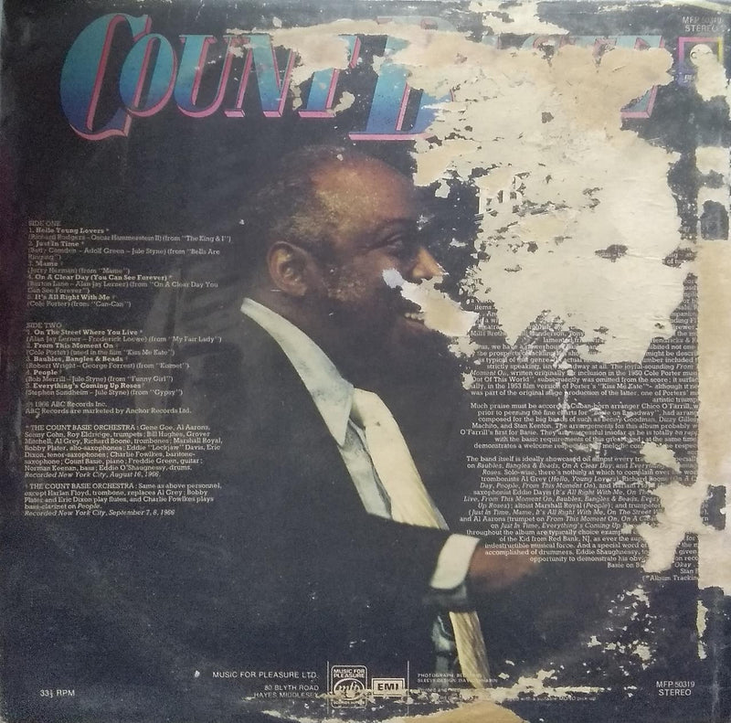 "Count Basie On Broadway" — LP vinyl record cover