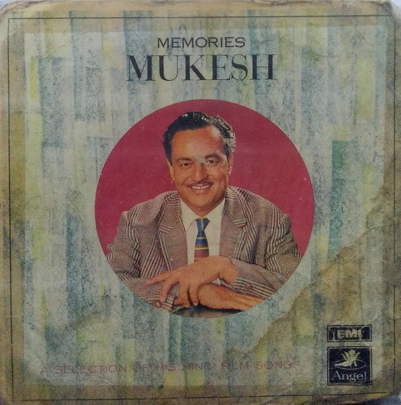 "Memories....Mukesh A Selection Of His Hindi Film Songs" — Bollywood LP vinyl record cover