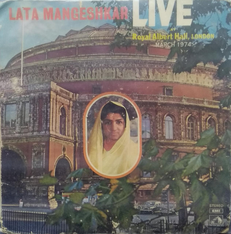 "Lata Mangeshkar Live At Royal Albert Hall,London" — Bollywood LP vinyl record cover