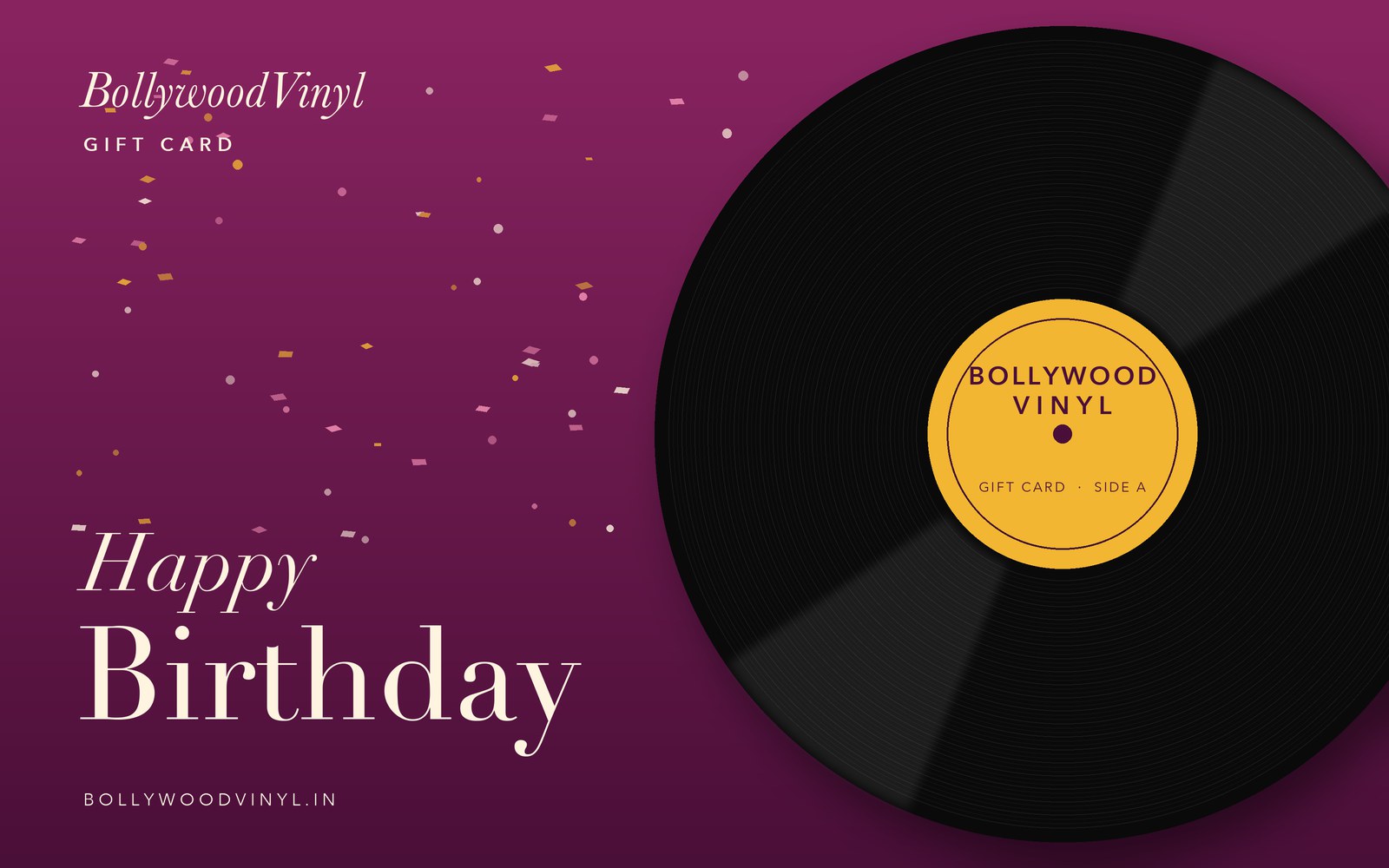 Gift card preview: Birthday design
